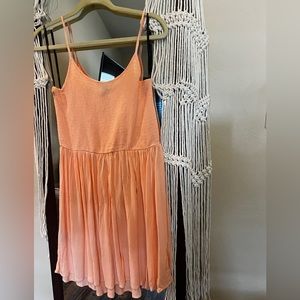 Peach colored dress